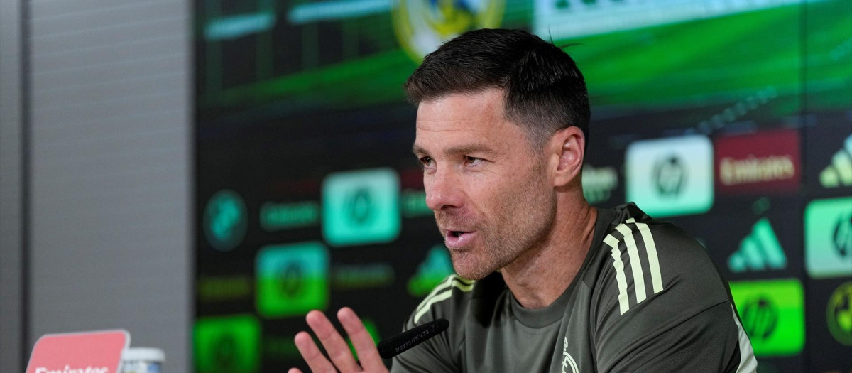Xabi Alonso, durante la rueda de prensa previa al partido frente al Espanyol