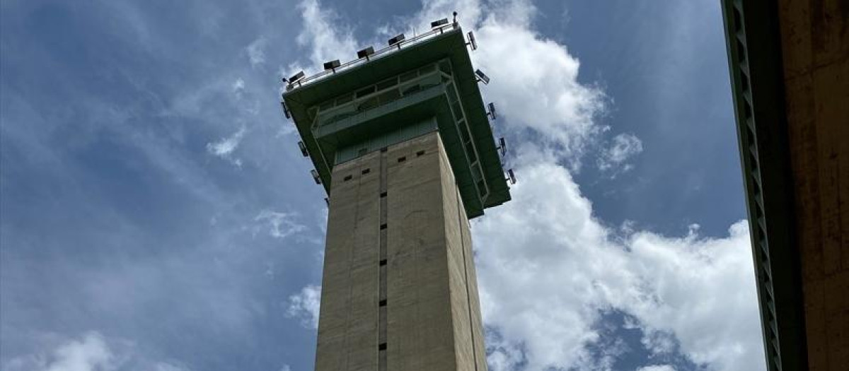 Torre de vigilancia de la cárcel de Topas, en Salamanca