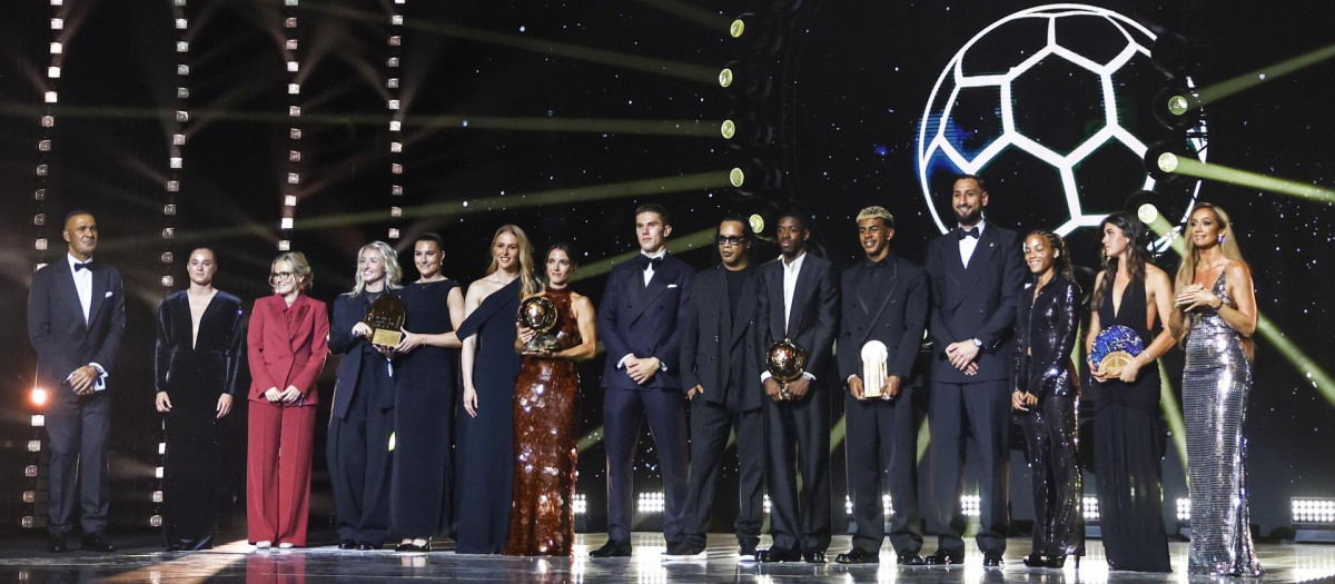 Los premiados en la gala del Balón de Oro