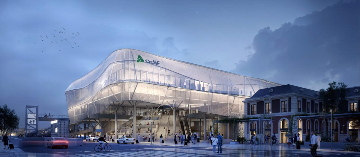 Imagen de la futura estación de tren de Valladolid Campo Grande