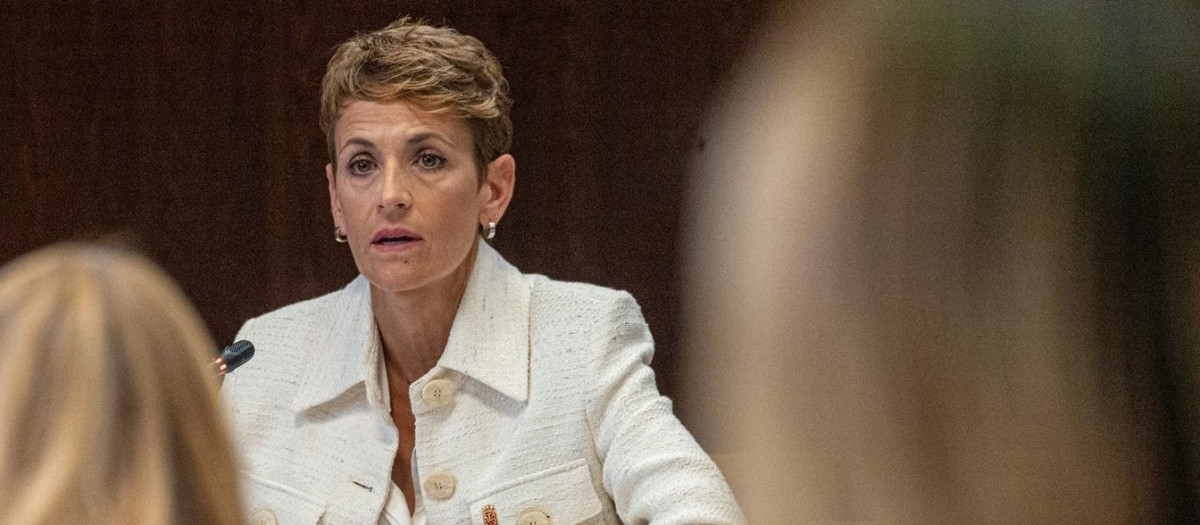 La presidenta del Gobierno de Navarra, Victoria Chivite Navascués,