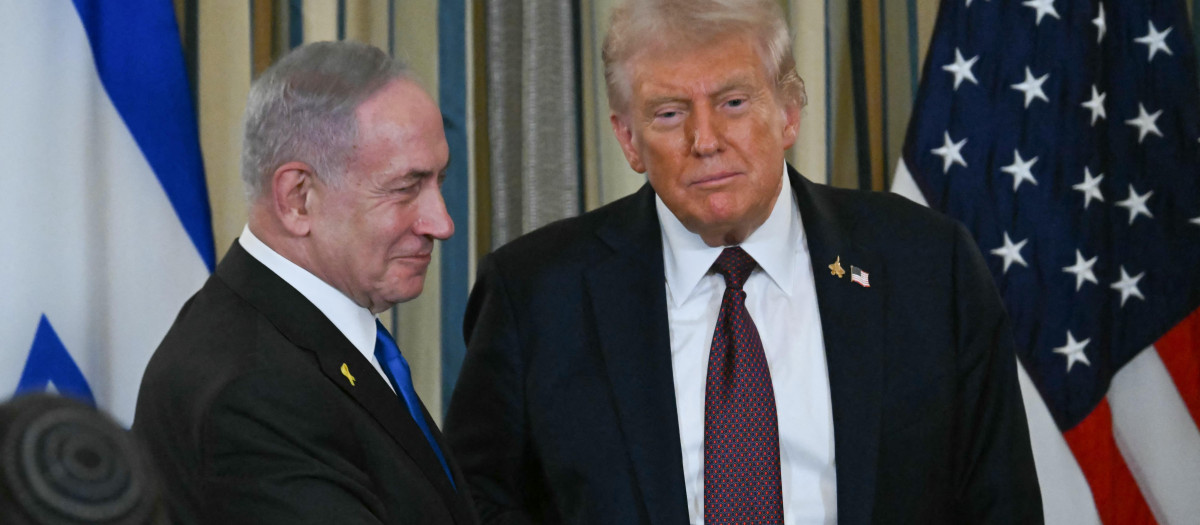 Trump y Netanyahu durante su comparecencia en la Casa Blanca