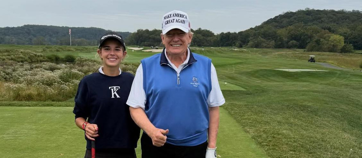 kai Trump y su abuelo