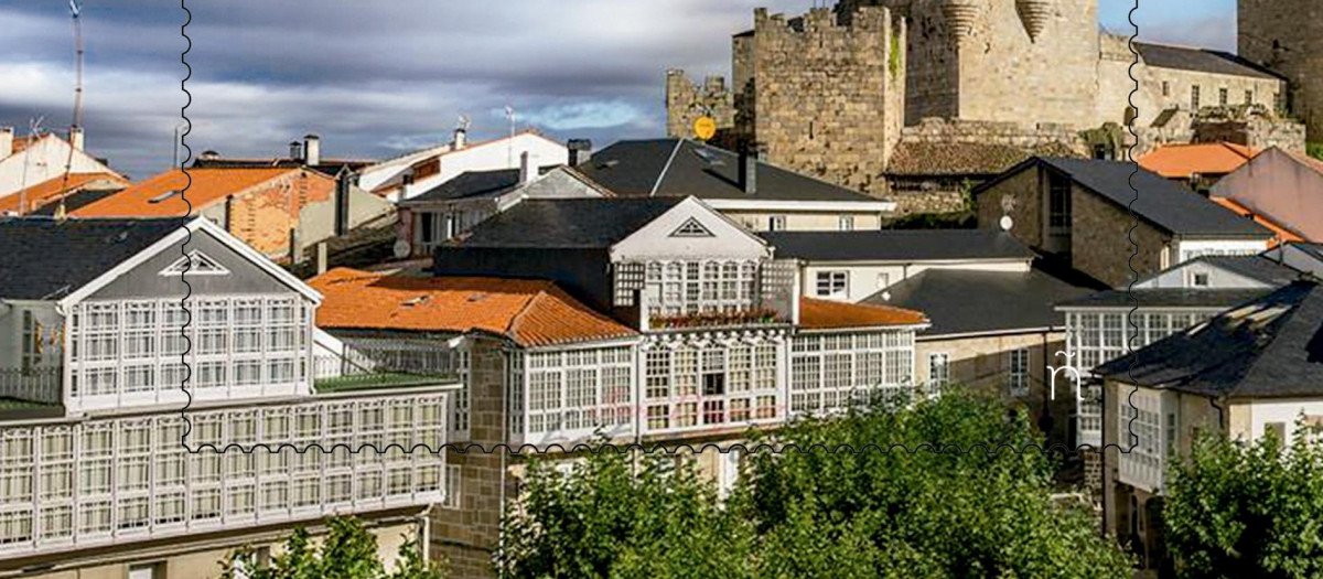 Sello dedicado a la localidad ourensana de Castro Calderas, declarada conjunto histórico-artístico en 1998, con calles empedradas que suben a su castillo medieval y casas de piedra con características galerías blancas.

REMITIDA / HANDOUT por CORREOS
Fotografía remitida a medios de comunicación exclusivamente para ilustrar la noticia a la que hace referencia la imagen, y citando la procedencia de la imagen en la firma
02/10/2025