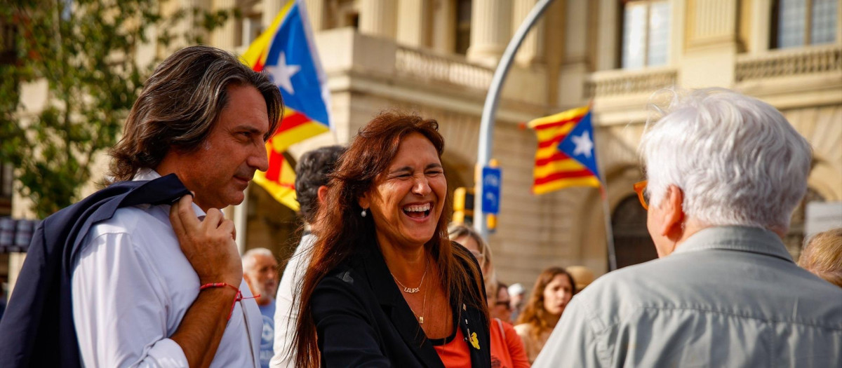 La directora de Fundem la República, Laura Borràs, en la manifestación del 11-S