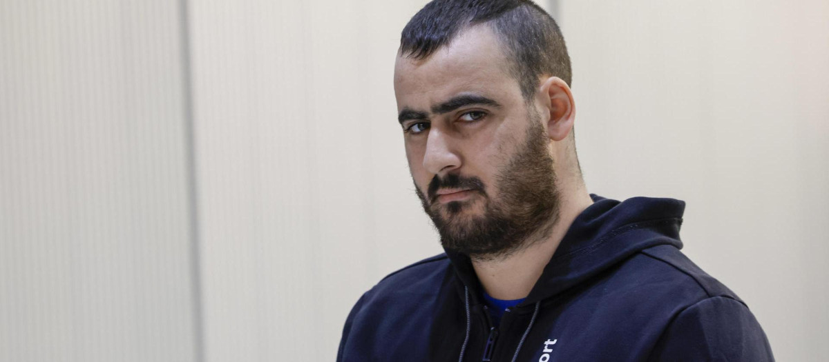 Yassine Kanjaa, el presunto yihadista, este lunes al comienzo del juicio