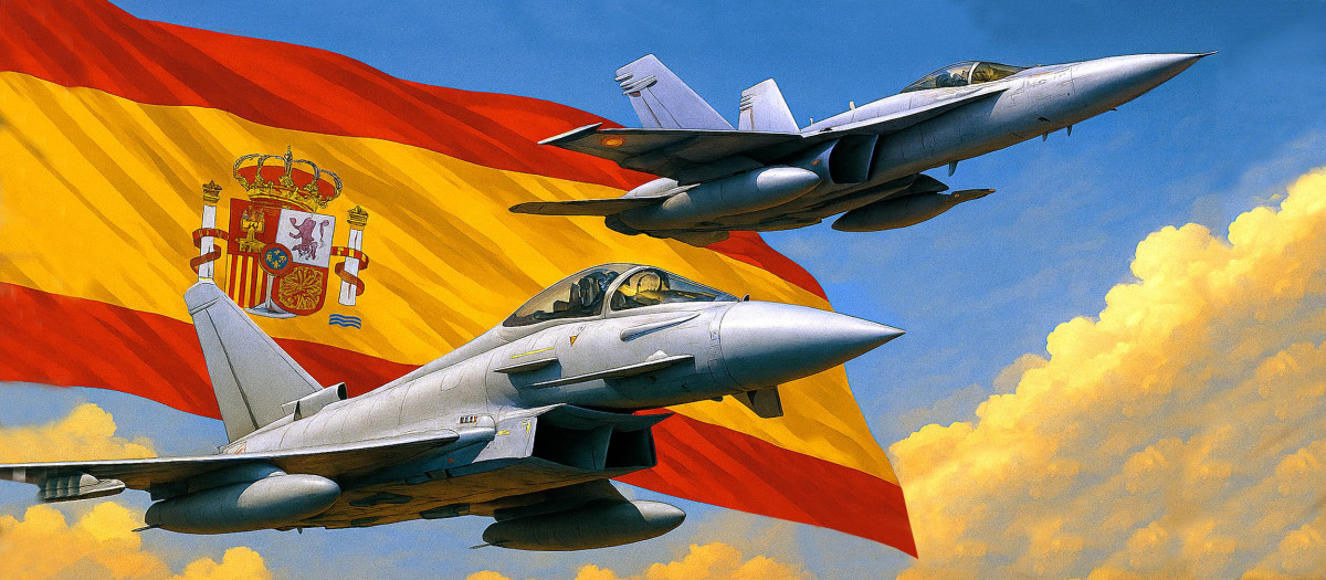 El Ejército del Aire y del Espacio protagoniza el desfile aéreo con motivo del Día de la Fiesta Nacional que se celebrará el 12 de octubre en Madrid