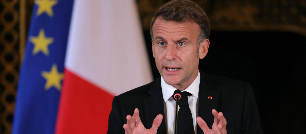 El presidente francés, Emmanuel Macron, en París