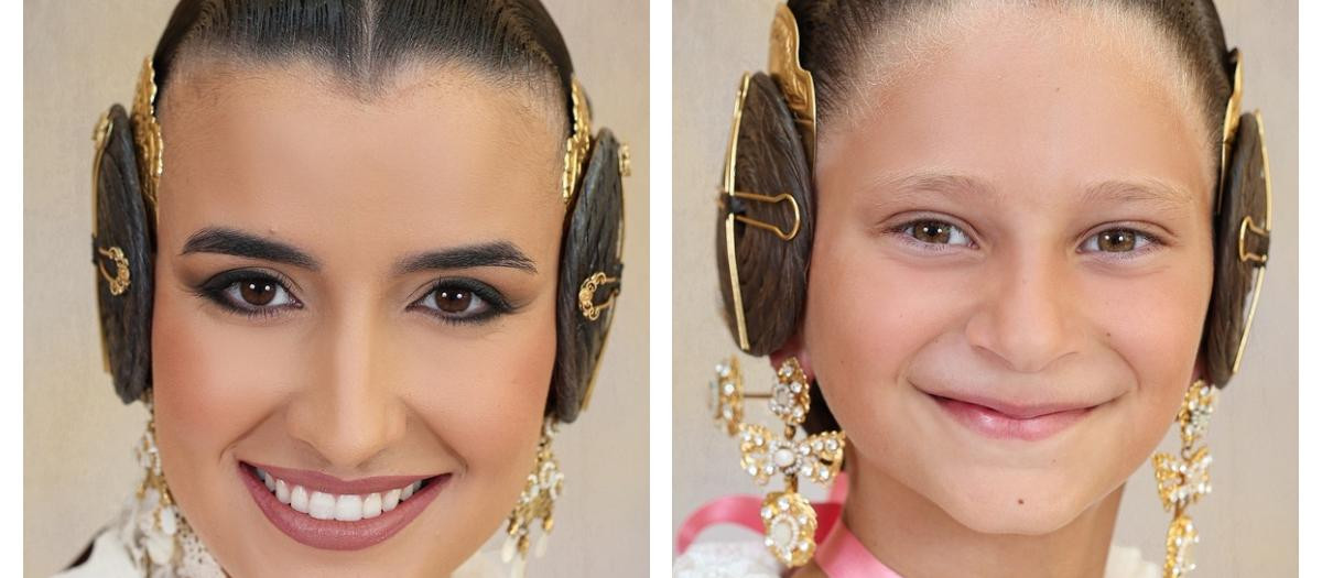 Carmen Prades, a la izquierda, y Marta Mercader, las nuevas falleras mayores de Valencia 2026