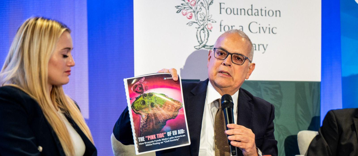 Alejandro Peña Esclusa de la presentación de un informe en Bruselas sobre las subvenciones de las instituciones a ONGs de Latinoamerica financiando ideología woke