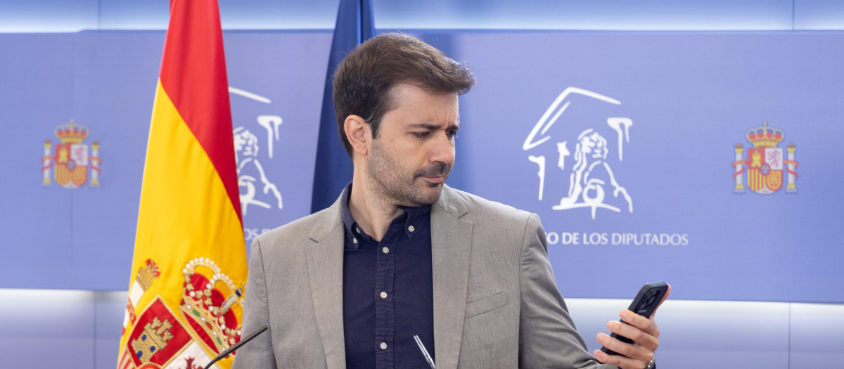 El diputado de Podemos Javier Sánchez Serna hoy