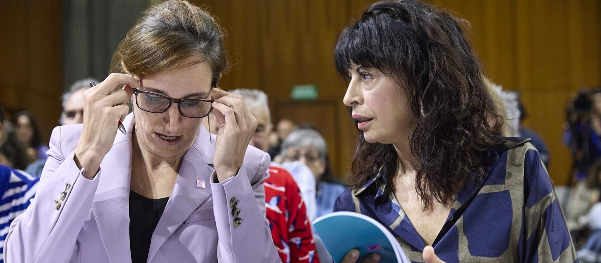 Las ministras Ana Redondo y Mónica García