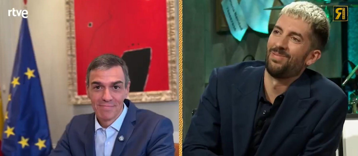 Pedro Sánchez, en el mensaje que grabó para La Revuelta, el programa de David Broncano