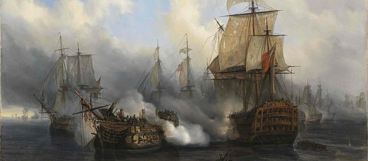 Trafalgar cuadro de Auguste Mayer