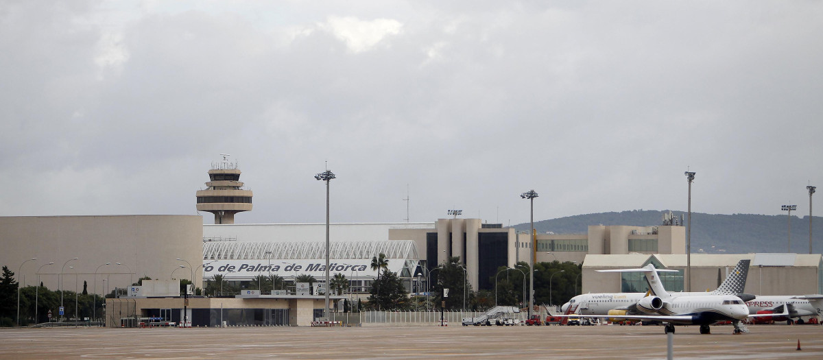 Un avión aterriza en las pistas del aeropuerto de Son Sant Joan de Palma