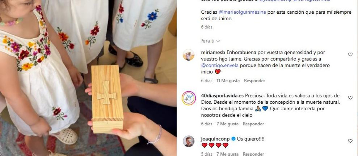 Un momento del video compartido por Olatz y José Manuel