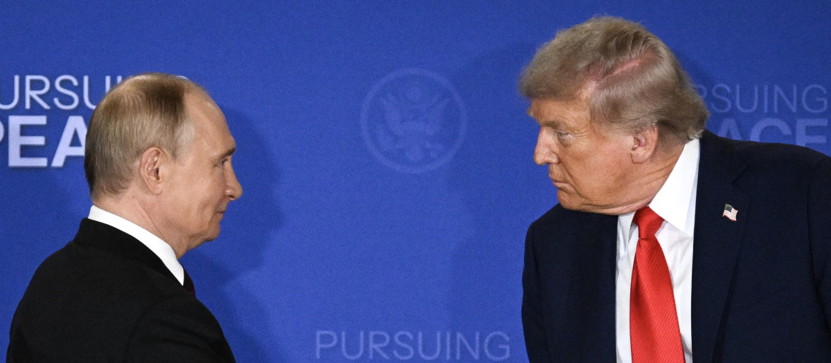 El presidente estadounidense Donald Trump y el presidente ruso Vladimir Putin, en Anchorage, Alaska