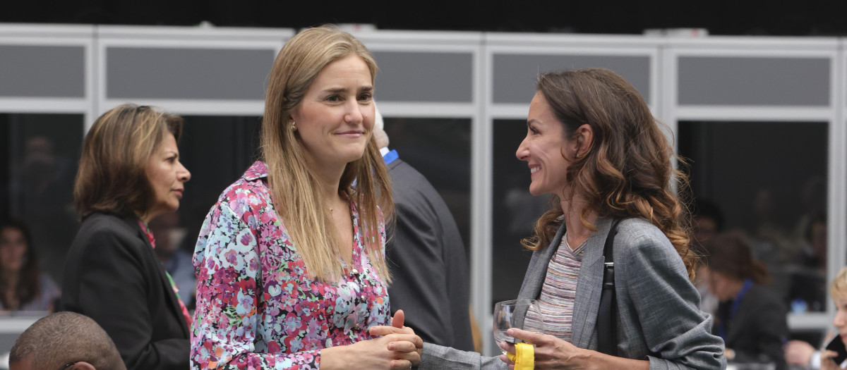 Telma Ortiz, junto a la ministra para la Transición Ecológica y el Reto Demográfico en España