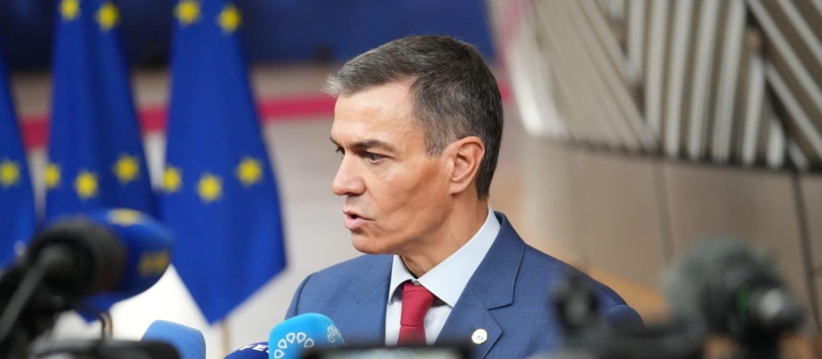 El presidente del Gobierno, Pedro Sánchez, a su llegada a la reunión del Consejo Europeo en Bruselas