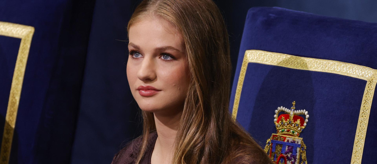 Doña Leonor, en un momento de la ceremonia