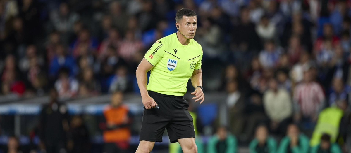 César Soto Grado, durante un partido de esta temporada