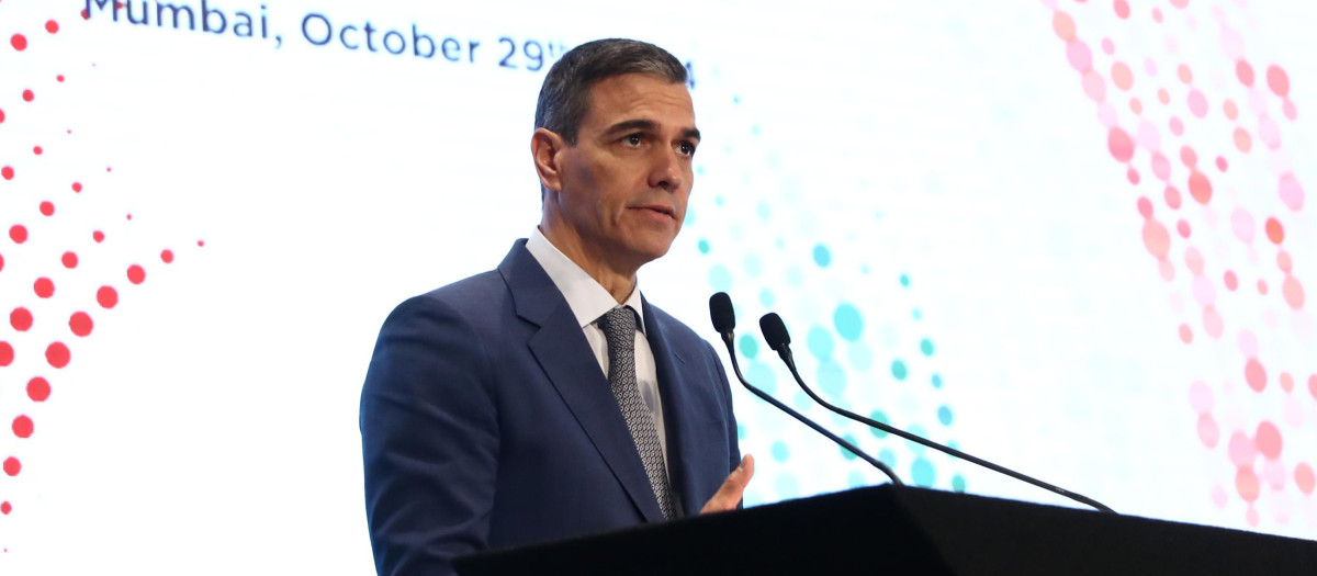 Imagen de Pedro Sánchez tomada en La India el 29 de octubre de 2024