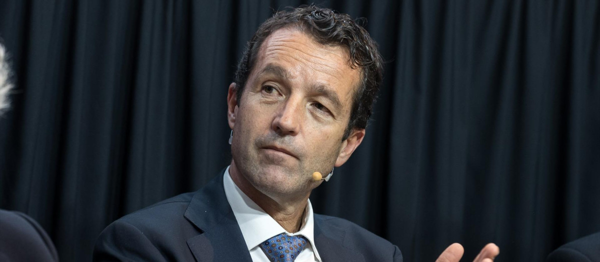 El presidente de Indra, Ángel Escribano, en un acto reciente.