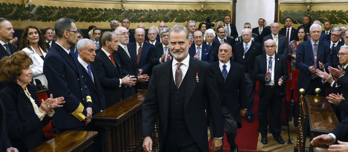 El Rey, en la apertura del curso académico que este año se ha celebrado en la Real Academia de Medicina