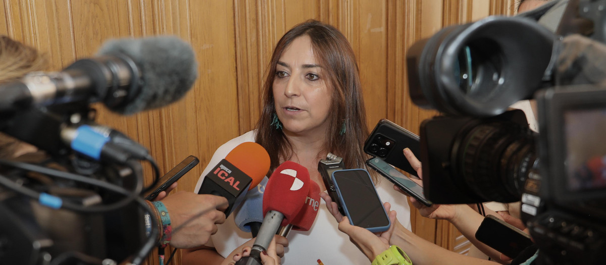 La secretaria general del PSOE en Palencia y alcaldesa de la ciudad, Miriam Andrés