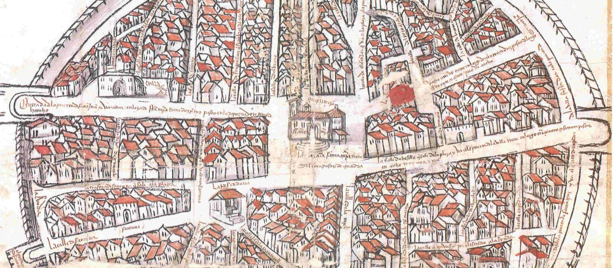 Plano de Aranda de Duero, en Burgos, de 1503