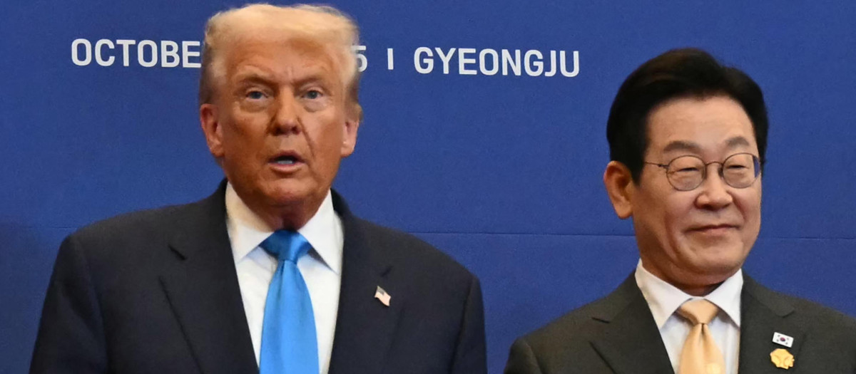 El presidente de Estados Unidos, Donald Trump, y el presidente de Corea del Sur, Lee Jae Myung