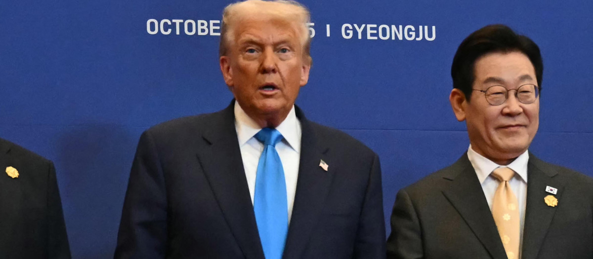 El presidente de Estados Unidos, Donald Trump, y el presidente de Corea del Sur, Lee Jae Myung