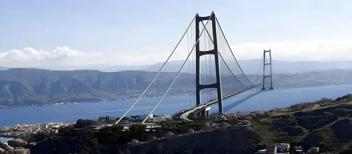 Recreación del puente de Messina