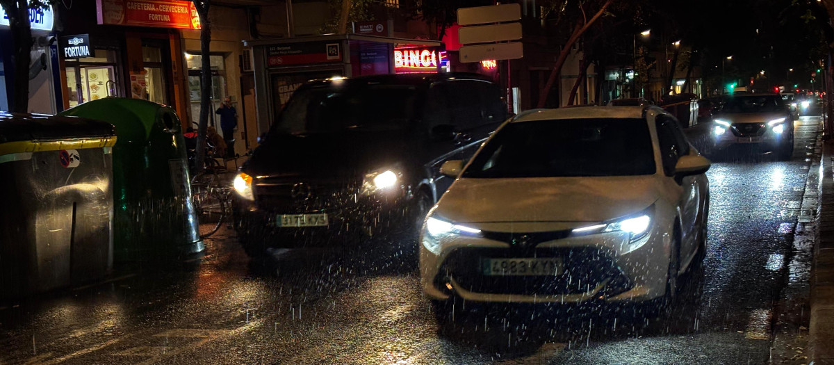 Imagen de un día de lluvia en la ciudad de Valencia.