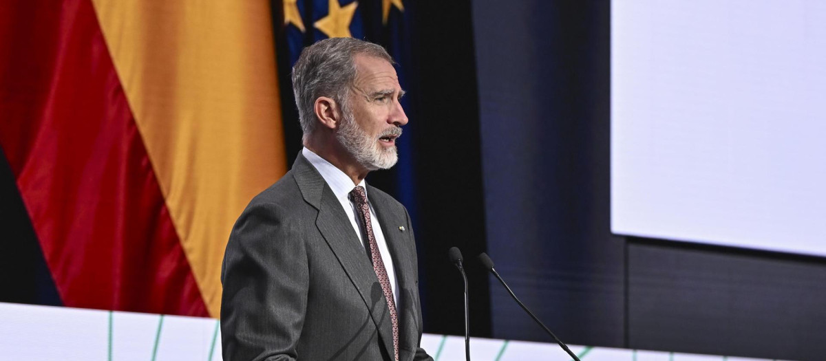 El Rey, este jueves, en la Conferencia Mundial de Justicia Constitucional que se ha celebrado en Madrid