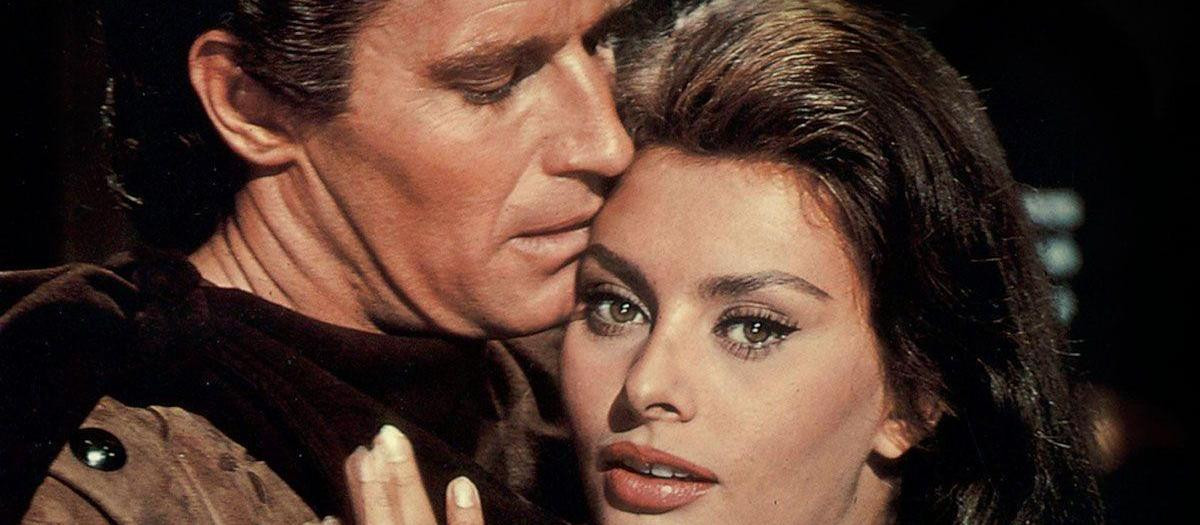 Charlton Heston y Sophia Loren