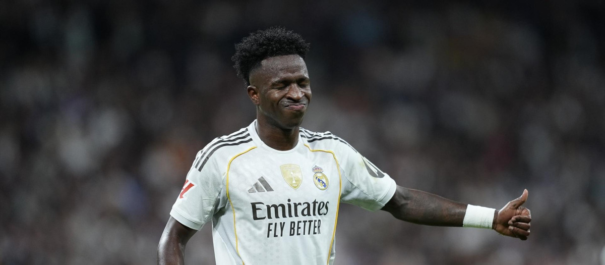 (Foto de ARCHIVO)
Vinicius Junior durante el partido contra el Valencia en el Santiago Bernabéu
Oscar J. Barroso / AFP7 / Europa Press
01/11/2025 ONLY FOR USE IN SPAIN