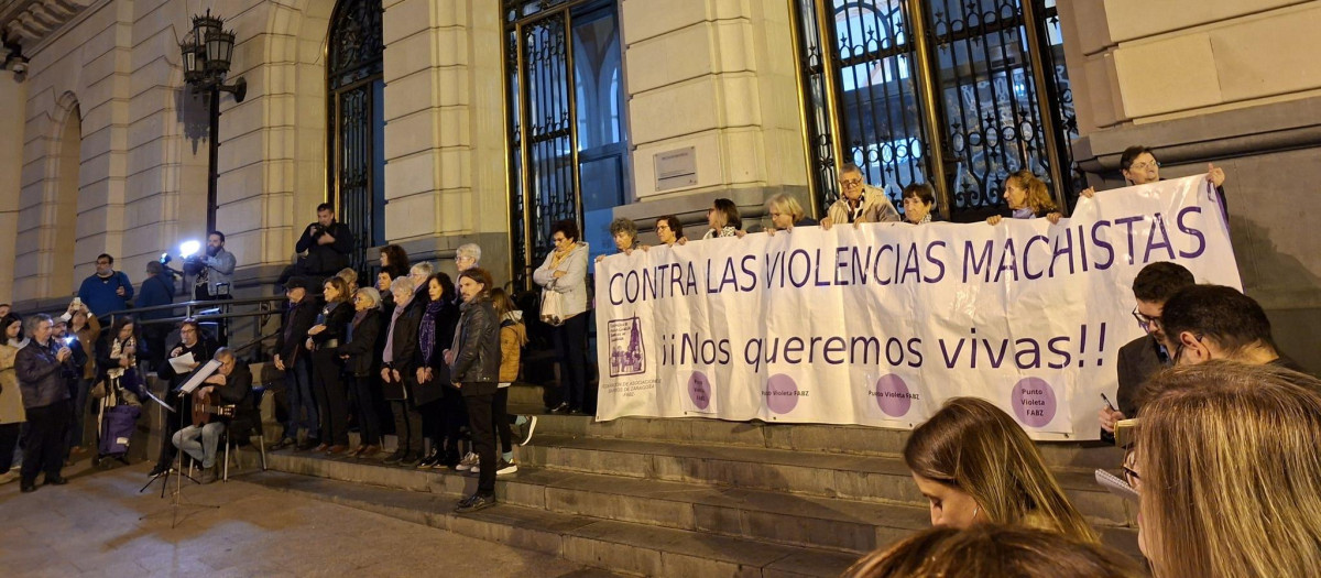 Manifestación tras el asesinato de Eugenia
