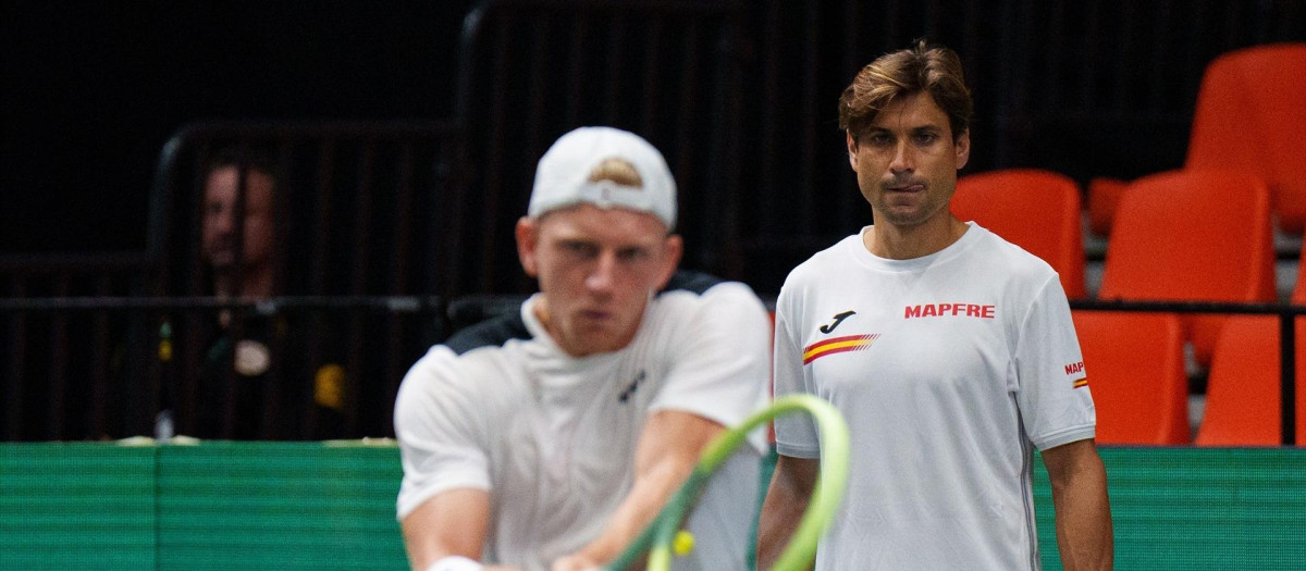 Alejandro Davidovich y David Ferrer, en la Copa Davis 2023