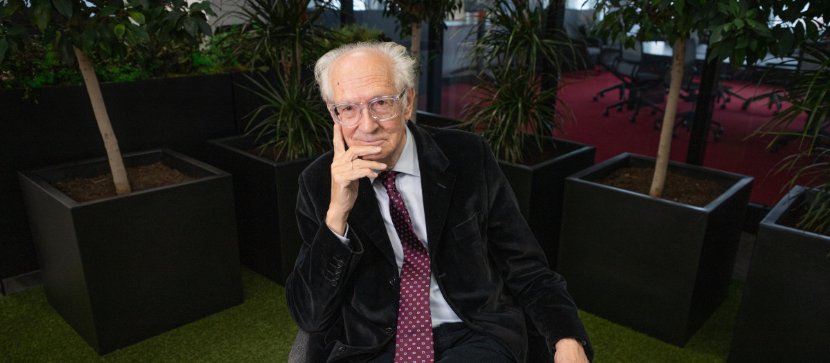 Andrés Amorós durante la conversación en El Debate