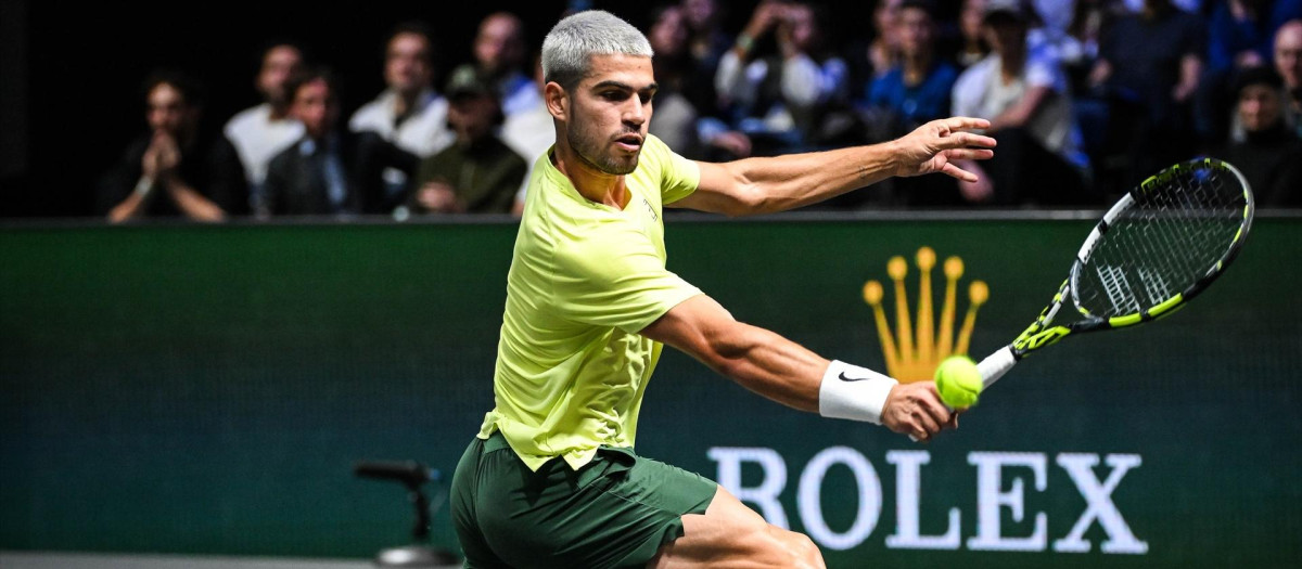Carlos Alcaraz, en el Masters 1000 de París