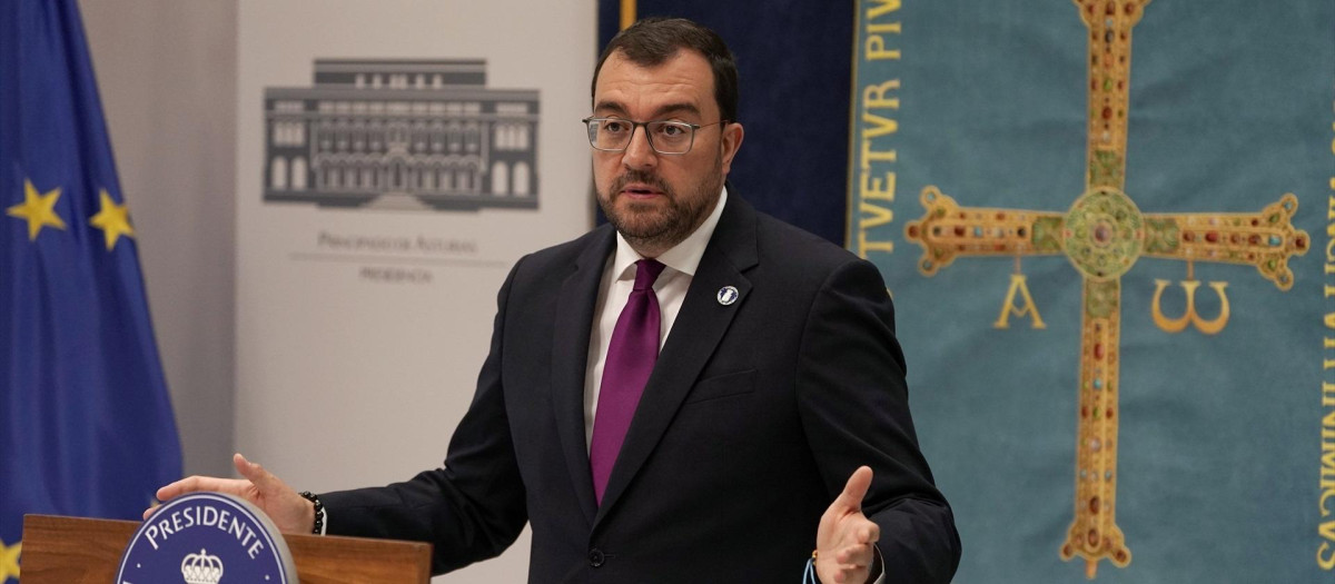 El presidente del Principado, Adrián Barbón, en una imagen de archivo