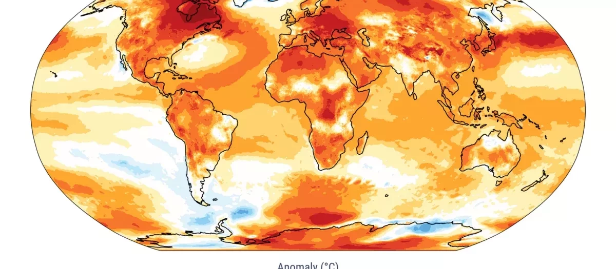 Anomalía de la temperatura del aire en superficie para 2024