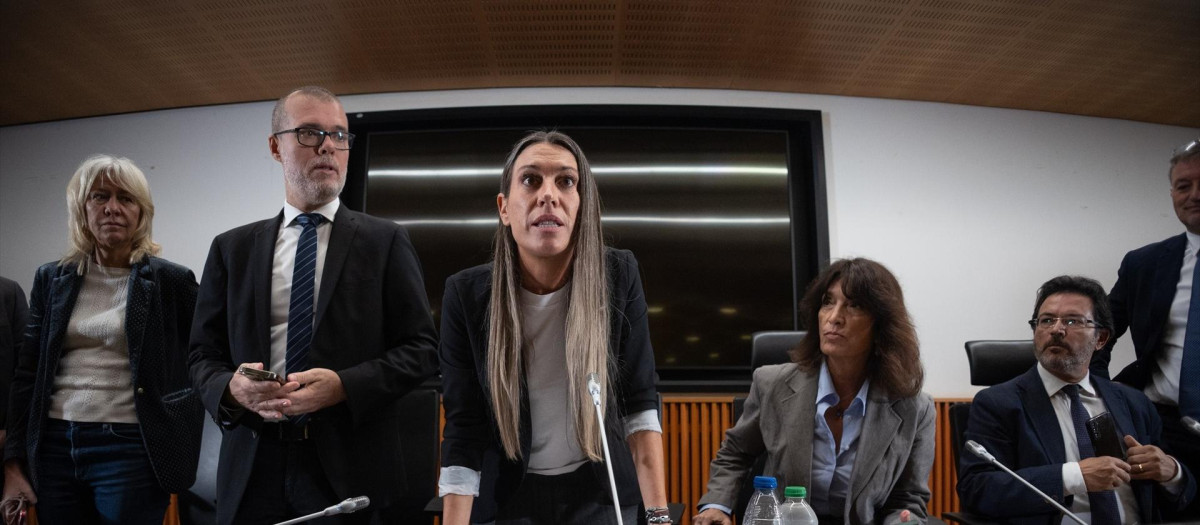 La portavoz de Junts en el Congreso, Míriam Nogueras, este jueves