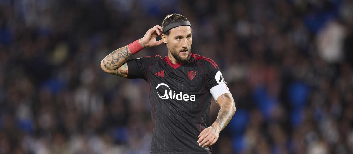 Nemanja Gudelj utilizó esta cinta ultrarresistente en el partido frente a la Real Sociedad