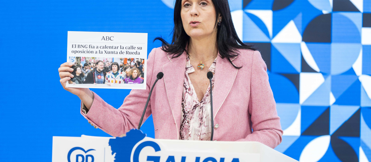 (Foto de ARCHIVO)
La secretaria general del PPdeG, Paula Prado, en rueda de prensa.

REMITIDA / HANDOUT por ÍÑIGO ROLÁN/PPDEG
Fotografía remitida a medios de comunicación exclusivamente para ilustrar la noticia a la que hace referencia la imagen, y citando la procedencia de la imagen en la firma
08/5/2025