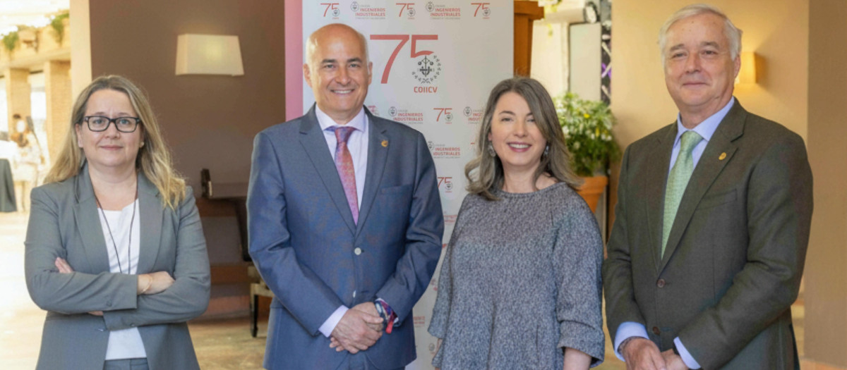 Decana y presidentes de los Colegios de Ingenieros Industriales de la Comunidad Valenciana
