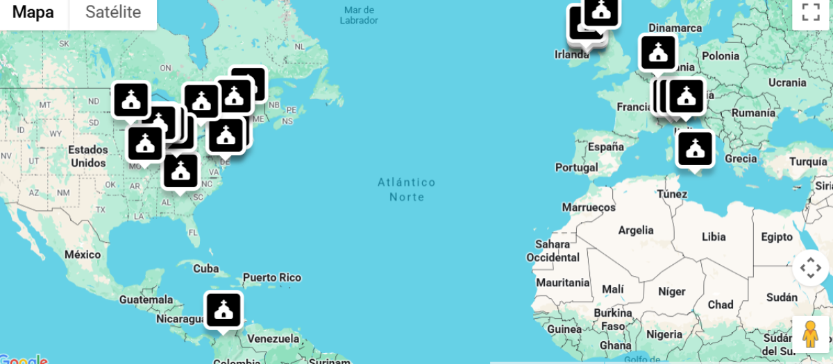 Mapa de reliquias en The Relic Project