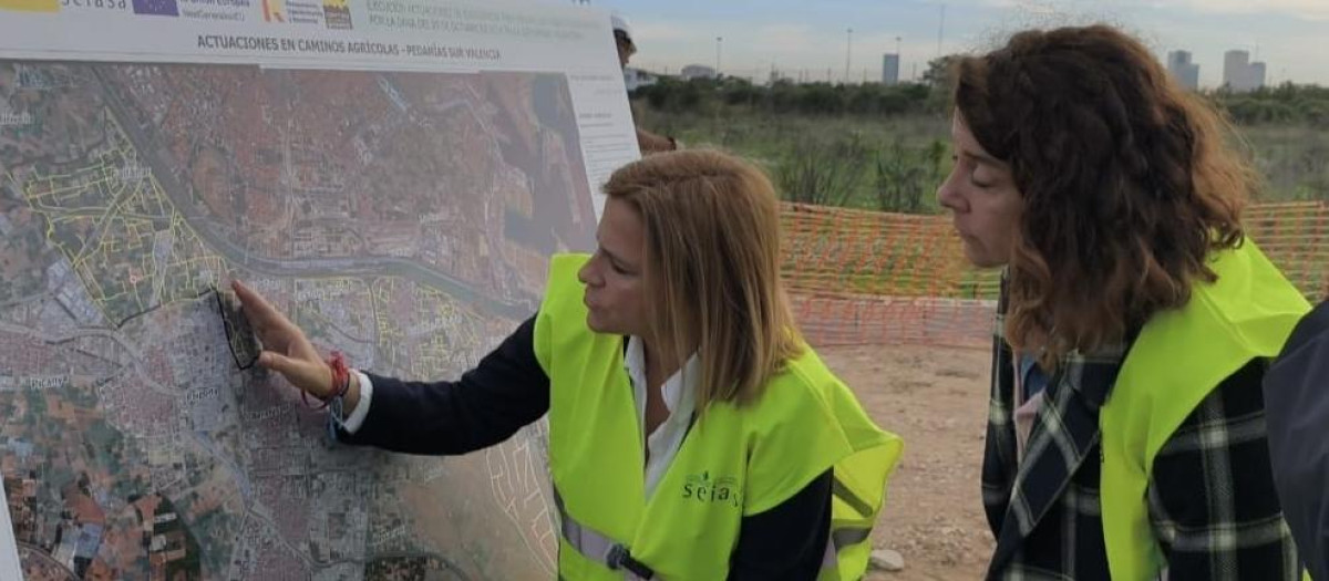 Imagen tomada este martes de Pilar Bernabé en la pedanía valenciana de La Torre