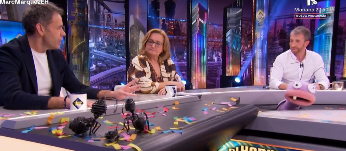 Rubén Amón, María Dabán y Pablo Motos, en la tertulia de El Hormiguero